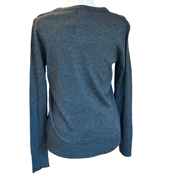 NWT Merona Women's Long Sleeve ButtonUp Cardigan Jeweled Embellished Gray M - Picture 2 of 10